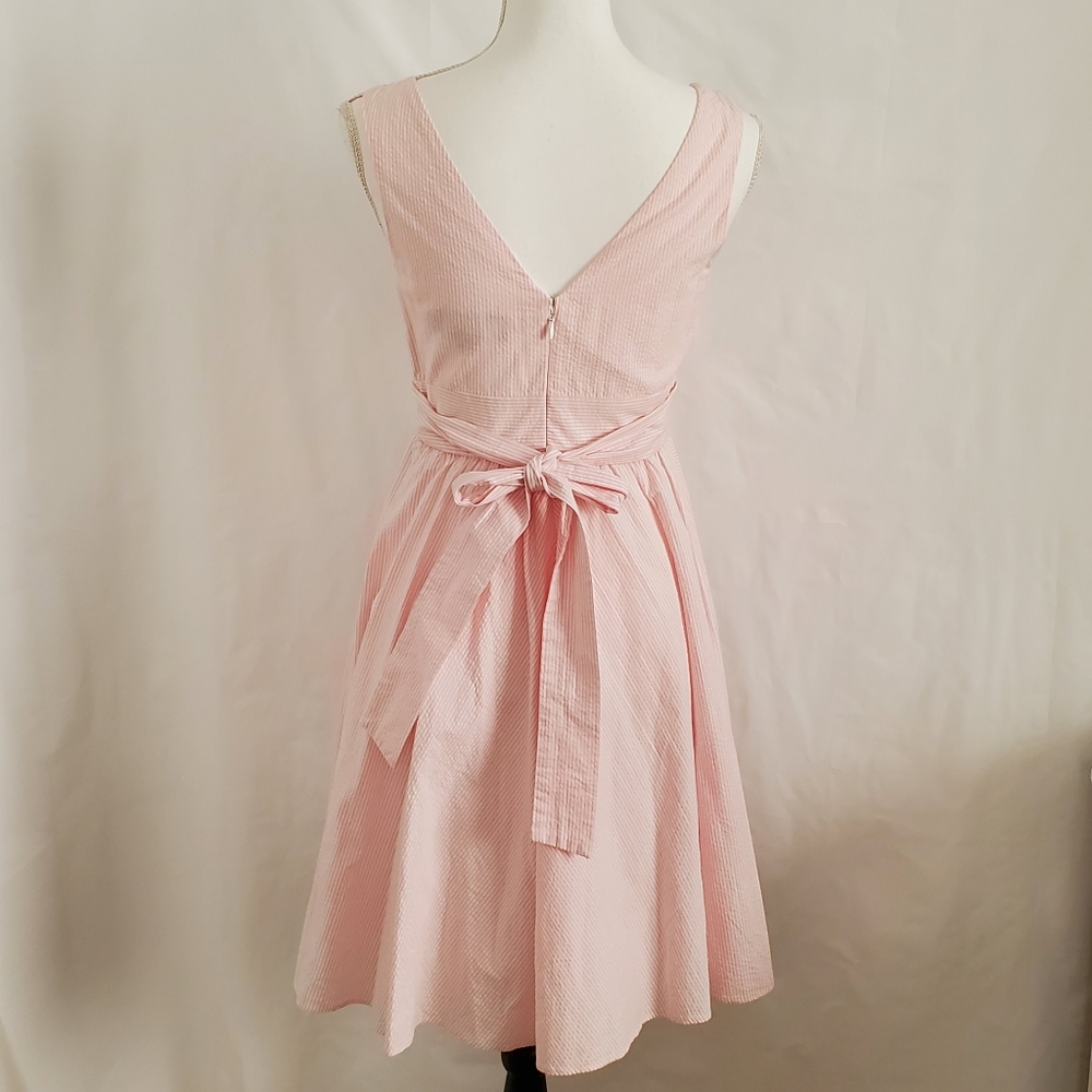 Vineyard Vines Pink Seersucker Reina Sundress sz 4 - Picture 9 of 15